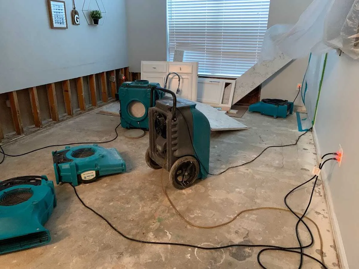 Dehumidifier in flood-cut room for Water Extraction & Removal in Orange Beach